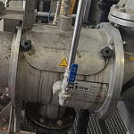 Schneckenpresse beim Kunststoffrecycling
